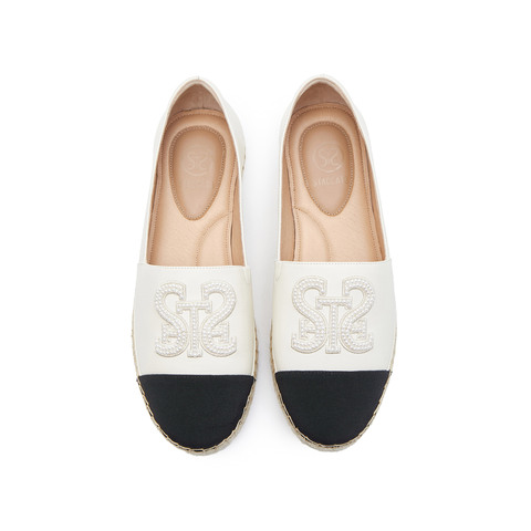 思加图2025春季新款大麦鞋渔夫鞋平底懒人鞋一脚蹬女单鞋EDT18AA5