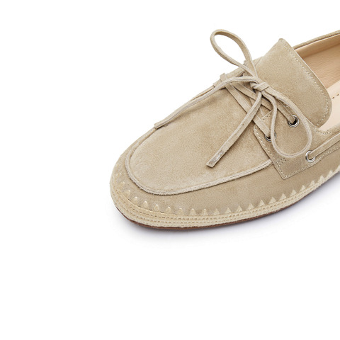 思加图2025春季新款午后庄园乐福鞋复古一脚蹬平底鞋女单鞋EC203AA5