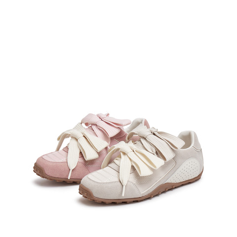 思加图2025春季新款蝴蝶酥甜美德训鞋运动休闲鞋百搭透气单鞋女鞋子S1210AM5