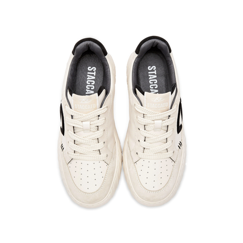 思加图2025春季新款百搭板鞋厚底运动休闲鞋系带女鞋EPC01AM5