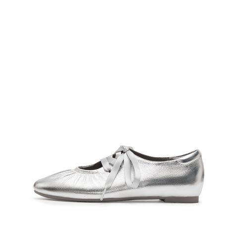 思加图2025春季新款奶油鞋芭蕾舞鞋平底鞋单鞋女鞋S3060AA5