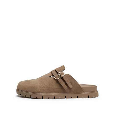 思加图2025春季新款复古勃肯鞋大头鞋穆勒拖凉拖鞋女凉鞋EA821AH5