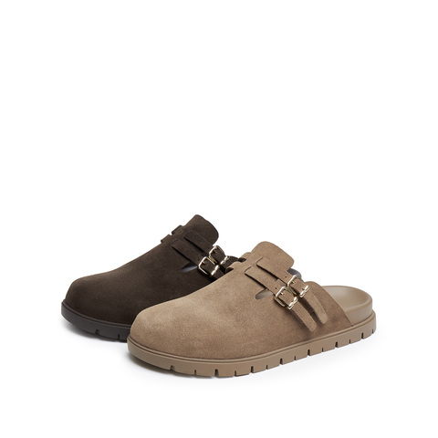 思加图2025春季新款复古勃肯鞋大头鞋穆勒拖凉拖鞋女凉鞋EA821AH5