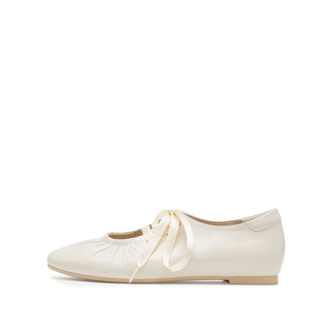 思加图2025春季新款奶油鞋芭蕾舞鞋平底鞋单鞋女鞋S3060AA5