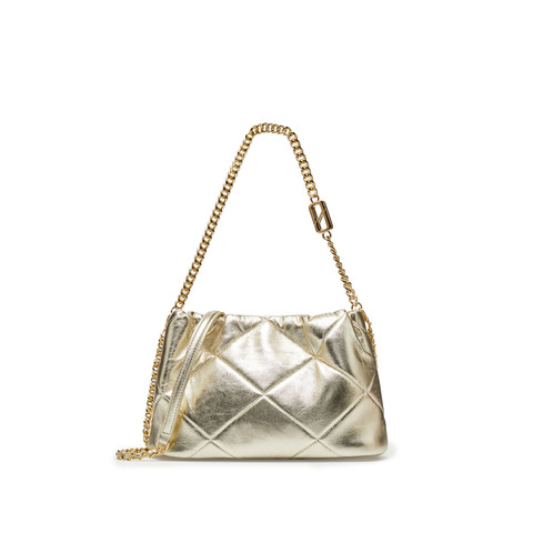 思加图2025春季新款褶金袋小方包褶皱包单肩斜挎包时尚背提包X8166AX5