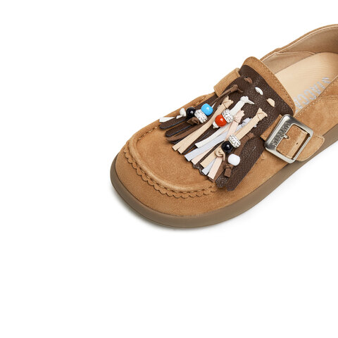 思加图2025春季新款复古勃肯鞋平底鞋休闲鞋单鞋一脚蹬女鞋M7053AA5