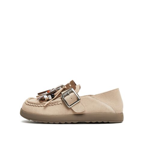 思加图2025春季新款复古勃肯鞋平底鞋休闲鞋单鞋一脚蹬女鞋M7053AA5