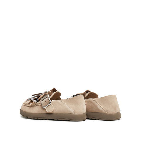 思加图2025春季新款复古勃肯鞋平底鞋休闲鞋单鞋一脚蹬女鞋M7053AA5