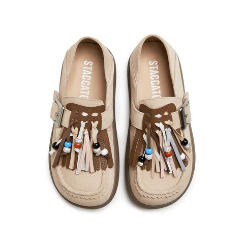 思加图2025春季新款复古勃肯鞋平底鞋休闲鞋单鞋一脚蹬女鞋M7053AA5