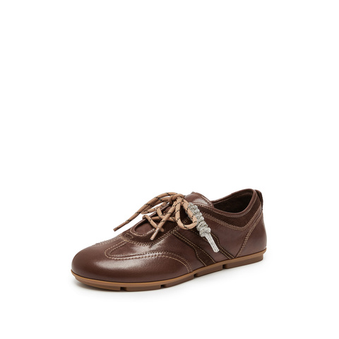 思加图2025秋季新款小琴键复古德训鞋阿甘鞋平底鞋休闲鞋女鞋EG701CM5