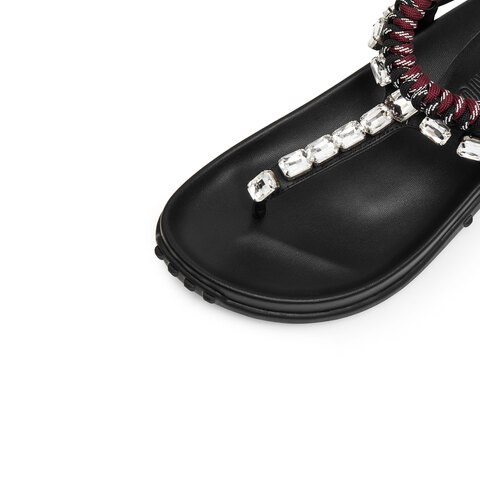 思加图2025夏季新款时尚夹脚人字拖厚底沙滩凉鞋女凉鞋H6050BL5