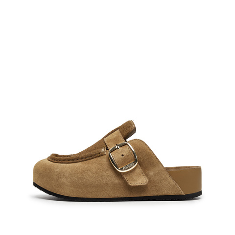 思加图2025秋季新款小笨拖勃肯鞋半拖穆勒拖厚底拖鞋外穿女EG102CH5