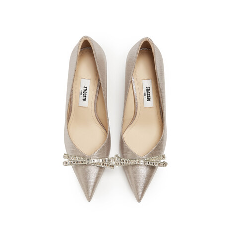 思加图2025秋季新款蝴蝶水星优雅婚鞋细高跟鞋浅口单鞋女鞋EF908CQ5