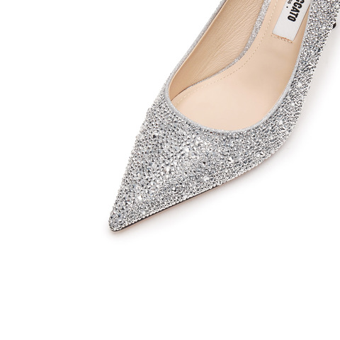 思加图2025夏季新款仙女鞋婚鞋细高跟鞋浅口单鞋优雅女鞋H8016CQ5