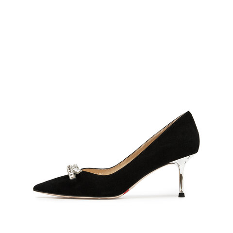 思加图2025秋季新款蝴蝶水星优雅婚鞋细高跟鞋浅口单鞋女鞋EF908CQ5