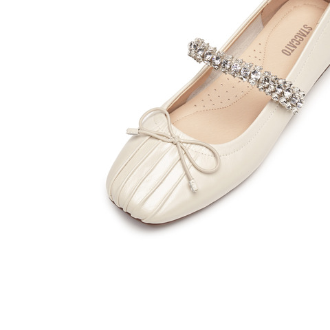 思加图2025秋季新款芭蕾舞鞋玛丽珍鞋平底鞋浅口单鞋女鞋J2991CQ5