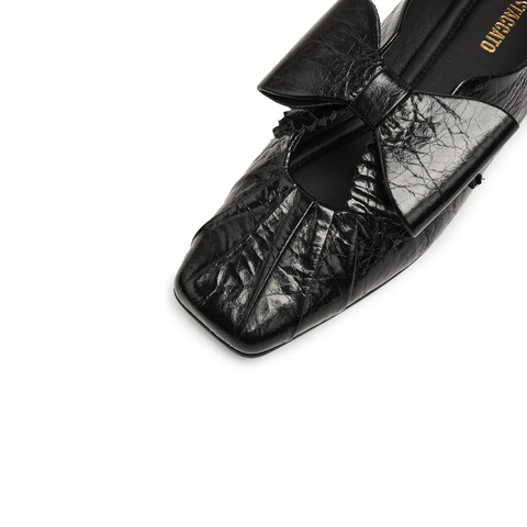 思加图2025秋季新款东京画家复古芭蕾舞鞋平底鞋女小皮鞋EGT03CA5