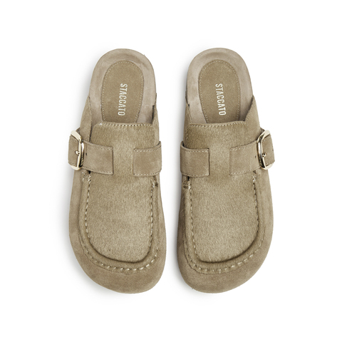 思加图2025秋季新款小笨拖勃肯鞋半拖穆勒拖厚底拖鞋外穿女EG102CH5