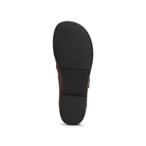 思加图2025秋季新款复古玛丽珍鞋平底鞋浅口单鞋小皮鞋女J1578CQ5