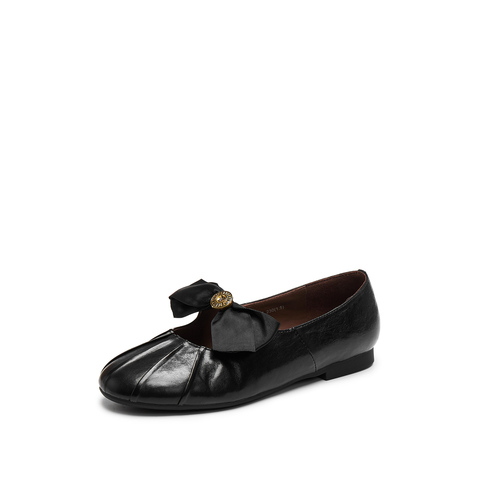 思加图2025秋季新款复古玛丽珍鞋平底鞋单鞋小皮鞋女鞋子K0231CA5