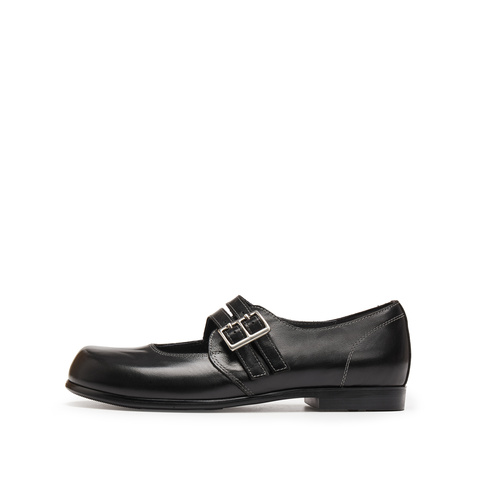 思加图2025秋季新款复古玛丽珍鞋平底鞋浅口单鞋小皮鞋女J1578CQ5