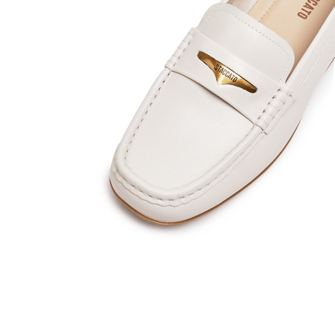 思加图2025秋季新款英伦风乐福鞋奶油鞋一脚蹬平底女单鞋S9591CA5