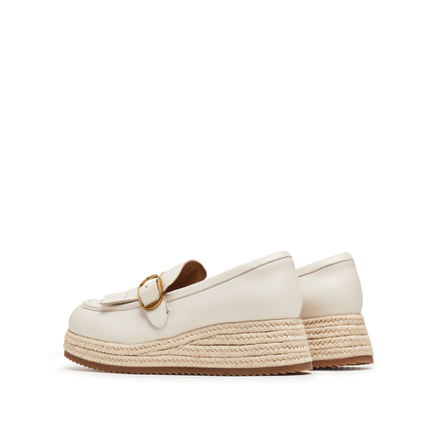 思加图2025秋季新款复古渔夫鞋一脚蹬厚底草编鞋单鞋女鞋H2267CA5