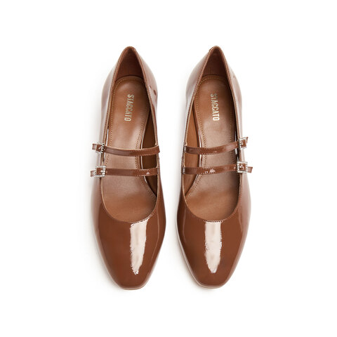 思加图2025秋季新款法式优雅玛丽珍鞋浅口鞋单鞋粗跟女鞋B2318CQ5