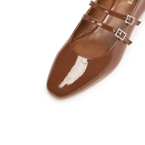 思加图2025秋季新款法式优雅玛丽珍鞋浅口鞋单鞋粗跟女鞋B2318CQ5