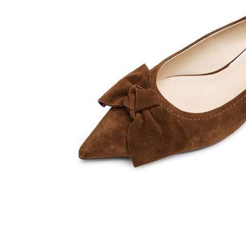 思加图2025秋季新款通勤粗跟单鞋浅口鞋气质尖头女鞋子Y0105CQ5