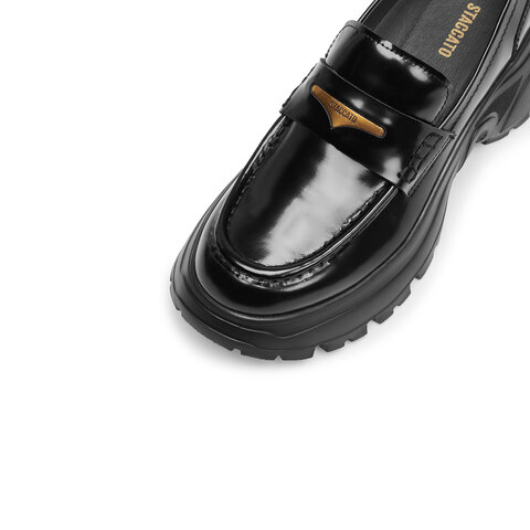 思加图2025秋季新款小海鸥英伦风乐福鞋厚底增高休闲鞋女EFU46CA5