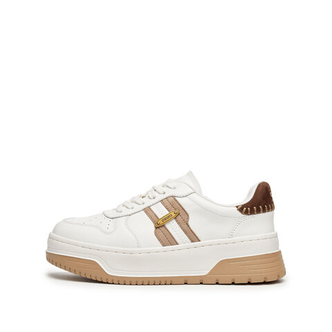 思加图2025秋季新款补丁鞋板鞋厚底增高小白鞋休闲鞋女鞋EUW01CM5