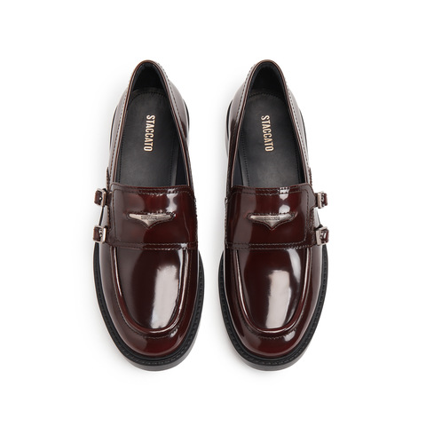 思加图2025秋季新款圆舞海鸥英伦风乐福鞋小皮鞋粗跟女鞋EFI03CA5