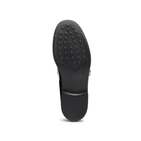 思加图2025秋季新款圆舞海鸥英伦风乐福鞋小皮鞋粗跟女鞋EFI03CA5