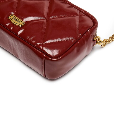 思加图2025秋季新款通勤小方包绗缝包菱格链条包单肩斜挎包X8262CX5