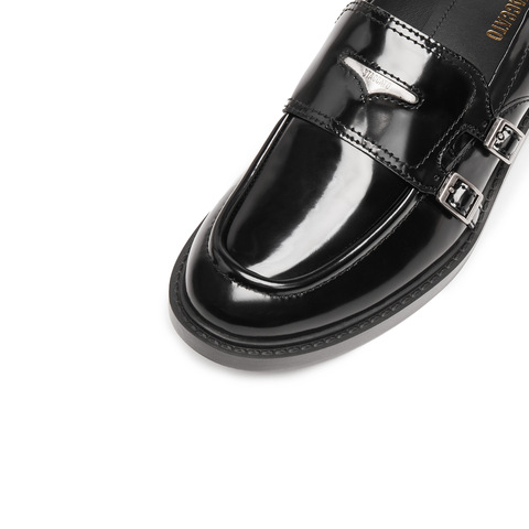 思加图2025秋季新款圆舞海鸥英伦风乐福鞋小皮鞋粗跟女鞋EFI03CA5