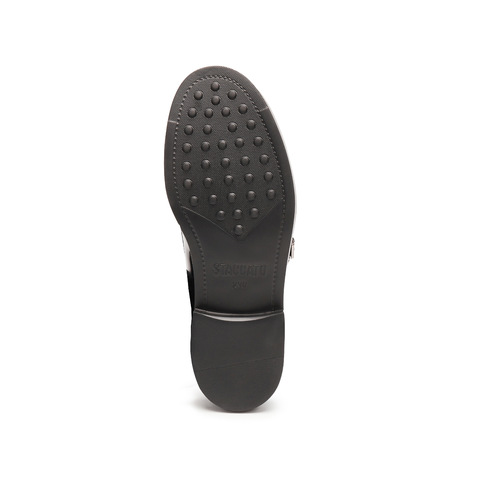 思加图2025秋季新款圆舞海鸥英伦风乐福鞋小皮鞋粗跟女鞋EFI03CA5