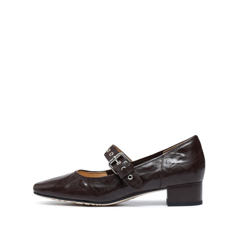 思加图2025秋季新款法式玛丽珍鞋奶油鞋浅口单鞋粗跟女鞋J7160CQ5