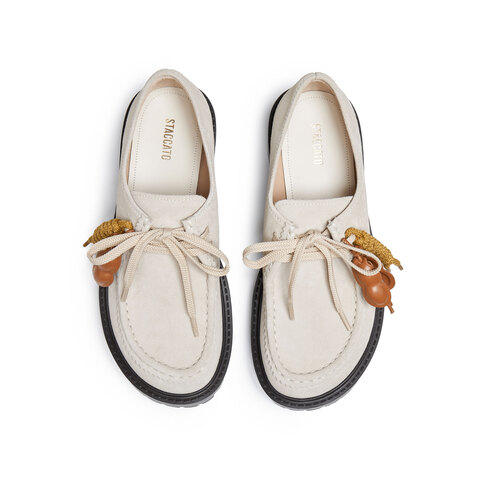 思加图2025秋季新款小丑鞋复古袋鼠鞋休闲鞋粗跟单鞋女鞋EHI10CM5