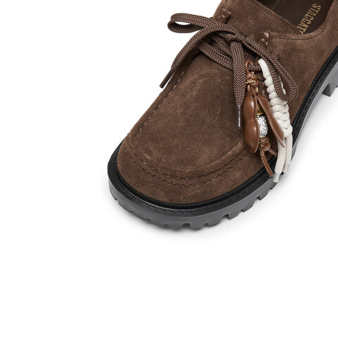 思加图2025秋季新款小丑鞋复古袋鼠鞋休闲鞋粗跟单鞋女鞋EHI10CM5