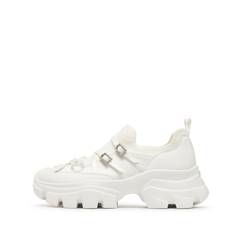 思加图2025秋季新款百搭老爹鞋小白鞋厚底运动休闲鞋女鞋ECE62CM5