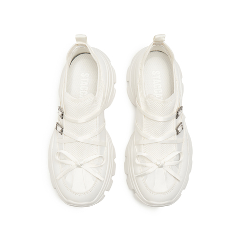 思加图2025秋季新款百搭老爹鞋小白鞋厚底运动休闲鞋女鞋ECE62CM5