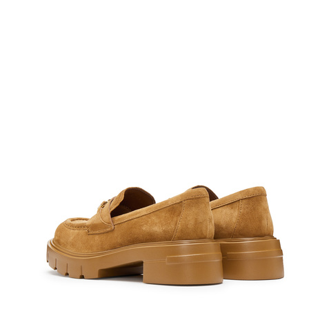 思加图2025秋季新款复古曜金爵士乐福鞋一脚蹬厚底小皮鞋女鞋EGB28CA5