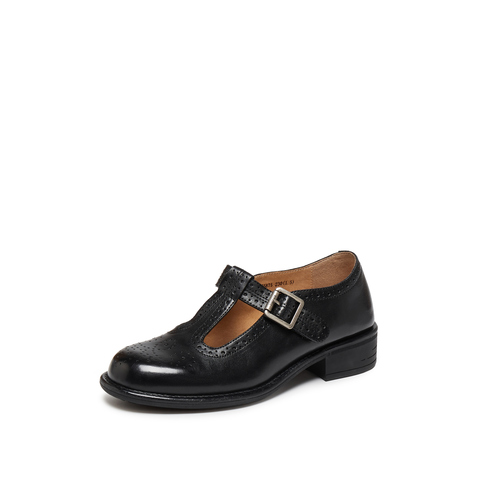 思加图2025秋季新款复古玛丽珍鞋粗跟小皮鞋单鞋通勤女鞋J5875CA5