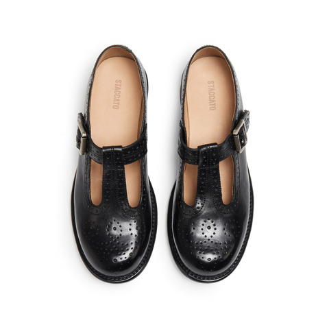 思加图2025秋季新款复古玛丽珍鞋粗跟小皮鞋单鞋通勤女鞋J5875CA5