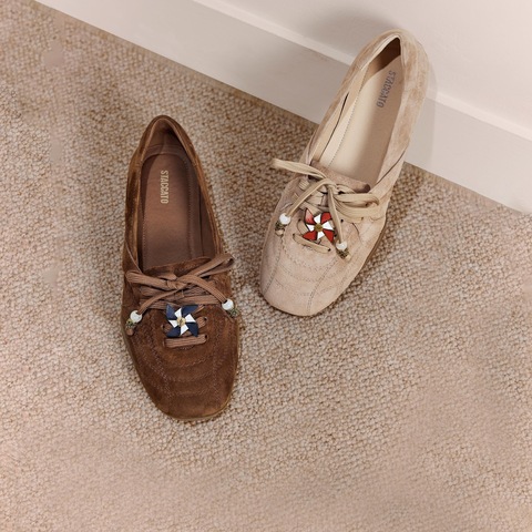 思加图2025秋季新款复古芭蕾舞鞋平底鞋单鞋女鞋子Y2661CA5