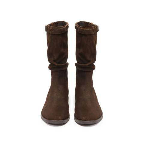 思加图2025冬季新款复古西部靴牛仔靴休闲靴中高靴女靴子EIL03DS5