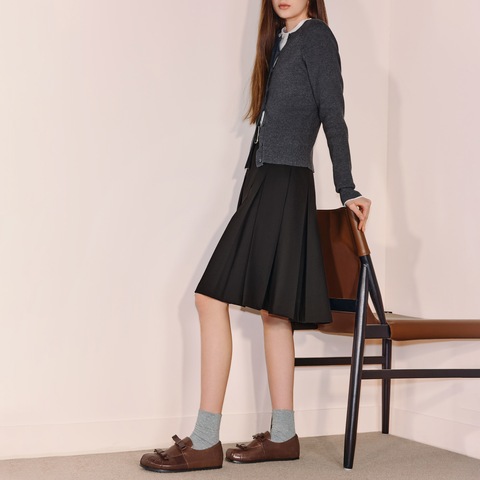 思加图2025秋季新款复古玛丽珍鞋一脚蹬平底鞋单鞋女鞋子S2317CM5