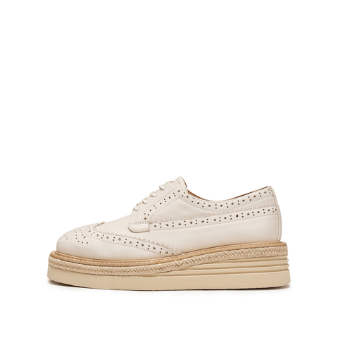 思加图2025秋季新款英伦风牛津鞋厚底增高深口鞋女单鞋H2273CM5