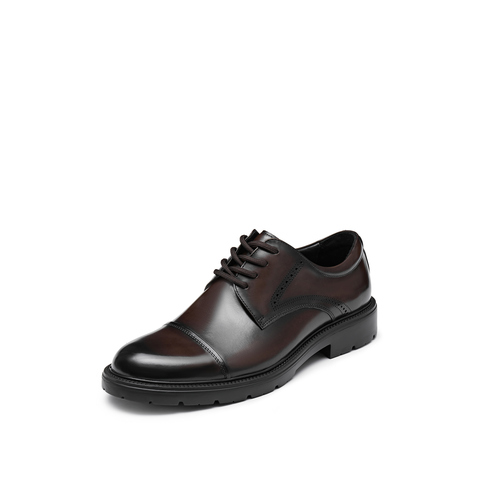 思加图2025秋季新款黑伯爵牛津鞋德比鞋系带商务皮鞋男鞋H0384CM5